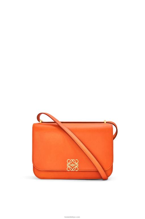 Loewe ipek dana derisinden goya çanta 02600494 kadınlar turuncu