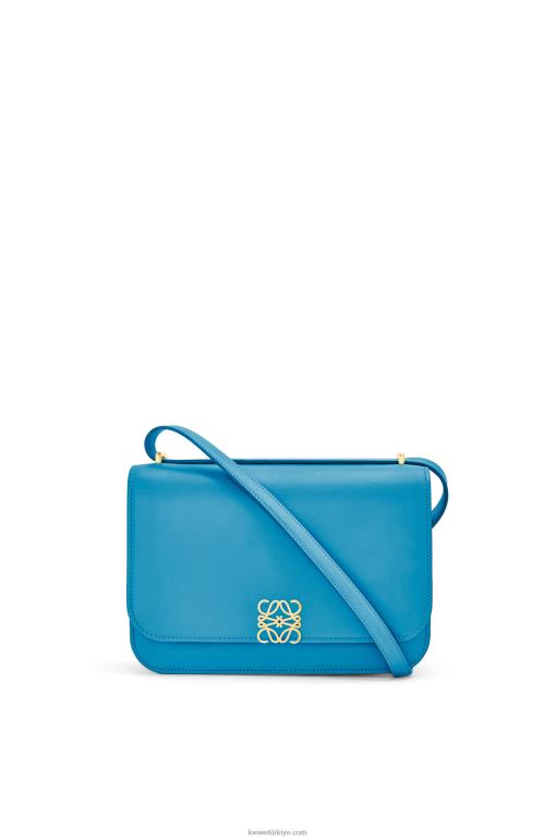 Loewe ipek dana derisinden goya çanta 02600495 kadınlar lagün mavisi