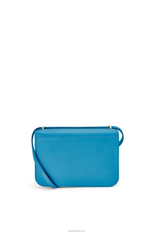 Loewe ipek dana derisinden goya çanta 02600495 kadınlar lagün mavisi
