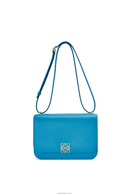 Loewe ipek dana derisinden goya çanta 02600495 kadınlar lagün mavisi