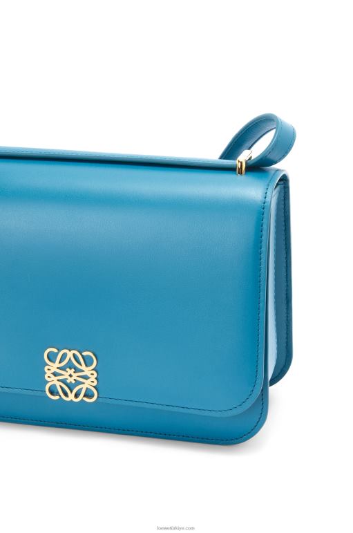 Loewe ipek dana derisinden goya çanta 02600495 kadınlar lagün mavisi