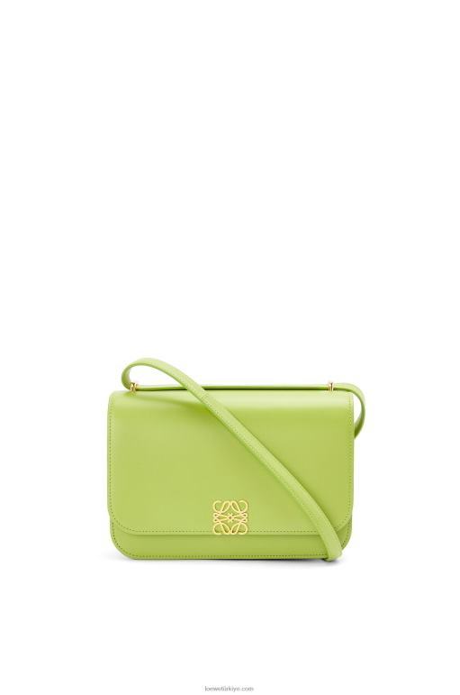 Loewe ipek dana derisinden goya çanta 02600509 kadınlar yeşil fasulye