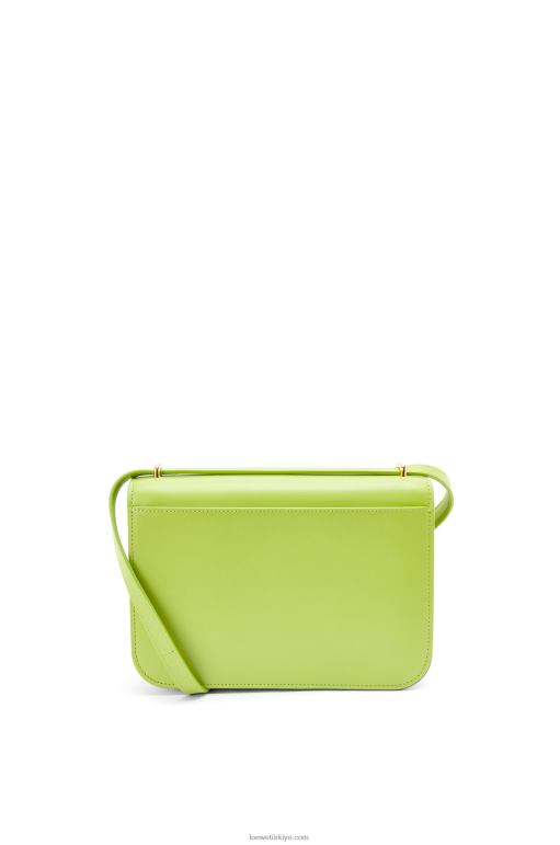 Loewe ipek dana derisinden goya çanta 02600509 kadınlar yeşil fasulye