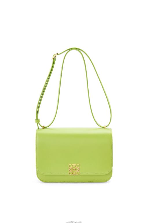 Loewe ipek dana derisinden goya çanta 02600509 kadınlar yeşil fasulye