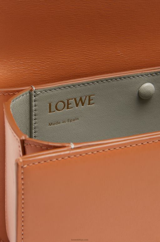Loewe ipek dana derisinden küçük goya çantası 02600280 kadınlar bronzlaşmak
