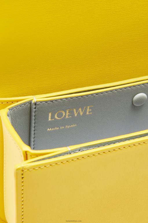 Loewe ipek dana derisinden küçük goya çantası 02600304 kadınlar sarı