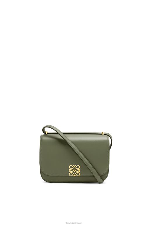 Loewe ipek dana derisinden küçük goya çantası 02600307 kadınlar avokado yeşili