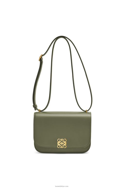 Loewe ipek dana derisinden küçük goya çantası 02600307 kadınlar avokado yeşili