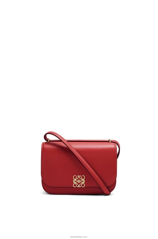 Loewe ipek dana derisinden küçük goya çantası 02600308 kadınlar koyu Kırmızı