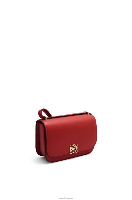 Loewe ipek dana derisinden küçük goya çantası 02600308 kadınlar koyu Kırmızı
