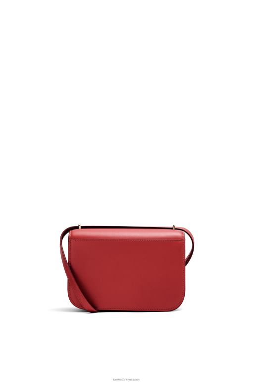 Loewe ipek dana derisinden küçük goya çantası 02600308 kadınlar koyu Kırmızı