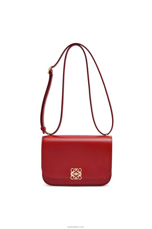 Loewe ipek dana derisinden küçük goya çantası 02600308 kadınlar koyu Kırmızı