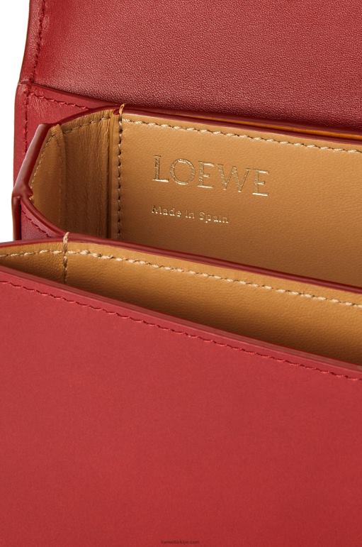 Loewe ipek dana derisinden küçük goya çantası 02600308 kadınlar koyu Kırmızı