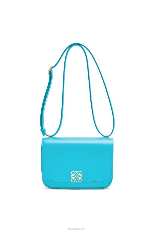 Loewe ipek dana derisinden küçük goya çantası 02600309 kadınlar mavi