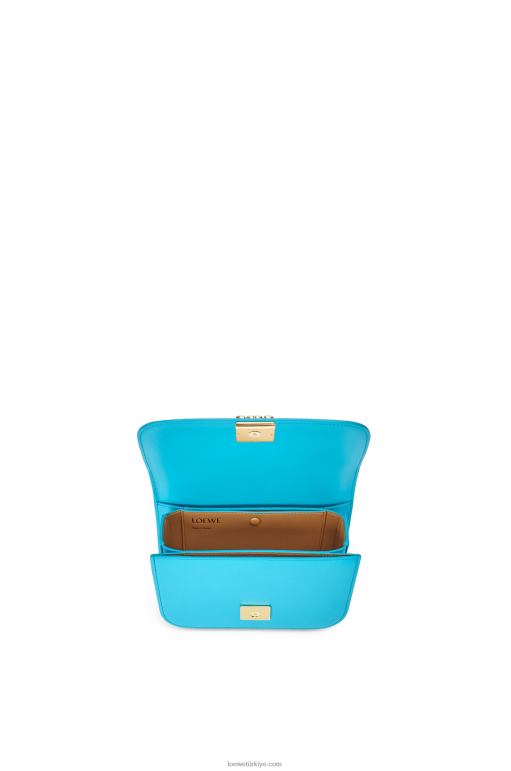 Loewe ipek dana derisinden küçük goya çantası 02600309 kadınlar mavi