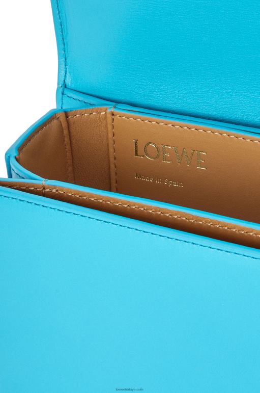 Loewe ipek dana derisinden küçük goya çantası 02600309 kadınlar mavi