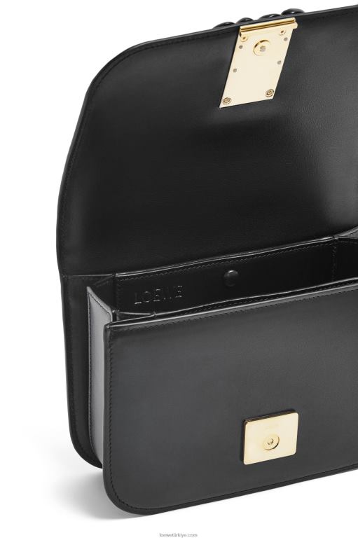 Loewe ipek dana derisinden küçük goya çantası 02600456 kadınlar siyah