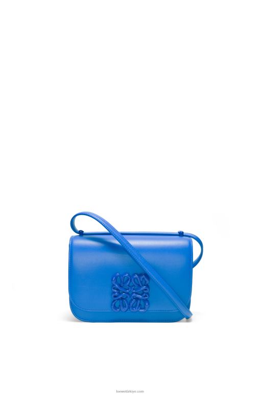 Loewe ipek dana derisinden küçük goya çantası 02600481 kadınlar tüplü mavi