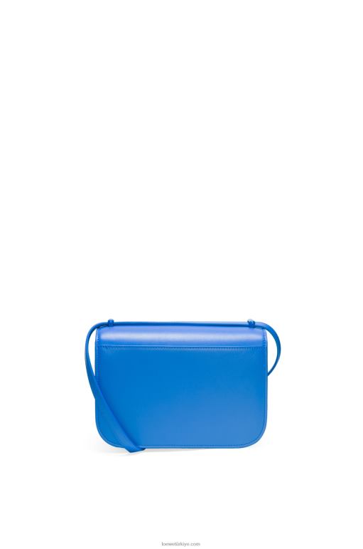 Loewe ipek dana derisinden küçük goya çantası 02600481 kadınlar tüplü mavi
