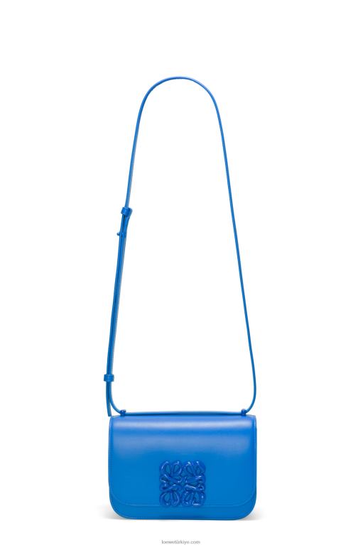 Loewe ipek dana derisinden küçük goya çantası 02600481 kadınlar tüplü mavi