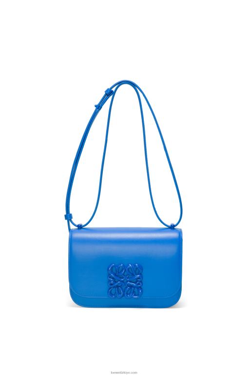 Loewe ipek dana derisinden küçük goya çantası 02600481 kadınlar tüplü mavi