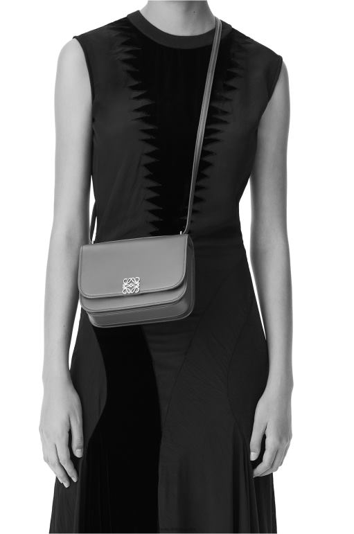 Loewe ipek dana derisinden küçük goya çantası 02600508 kadınlar mavi mavi