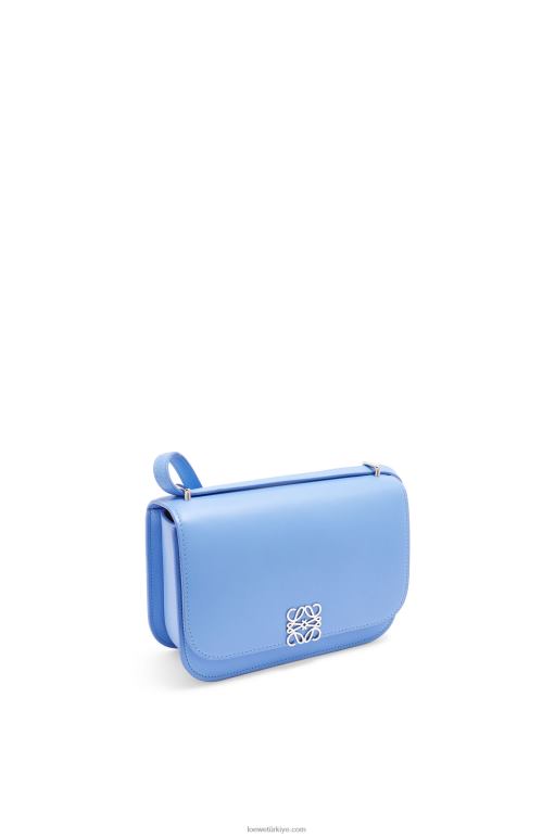 Loewe ipek dana derisinden küçük goya çantası 02600508 kadınlar mavi mavi