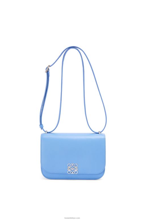 Loewe ipek dana derisinden küçük goya çantası 02600508 kadınlar mavi mavi