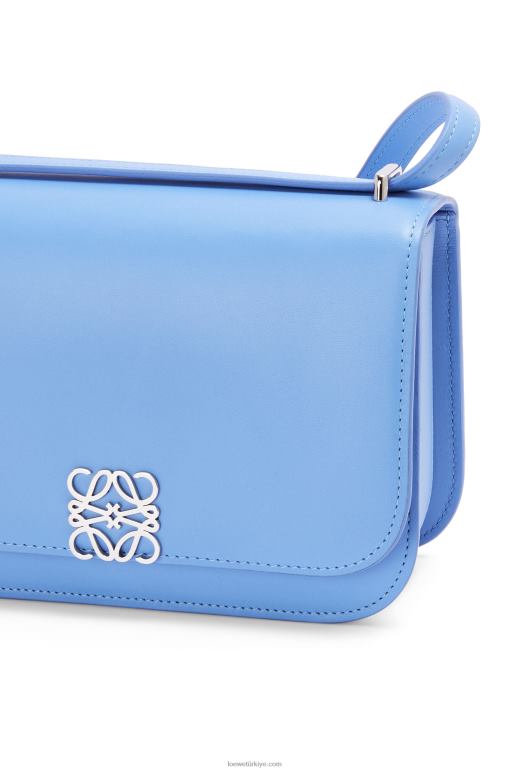 Loewe ipek dana derisinden küçük goya çantası 02600508 kadınlar mavi mavi