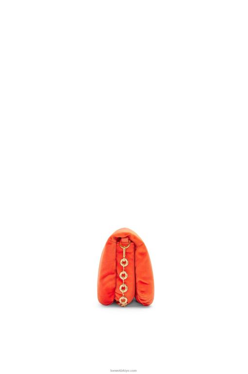 Loewe kadife mini goya goya çantası 02600249 kadınlar Mercan kırmızısı
