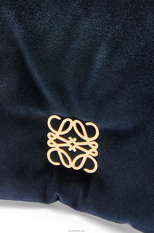 Loewe kadife mini goya goya çantası 02600250 kadınlar koyu mavi