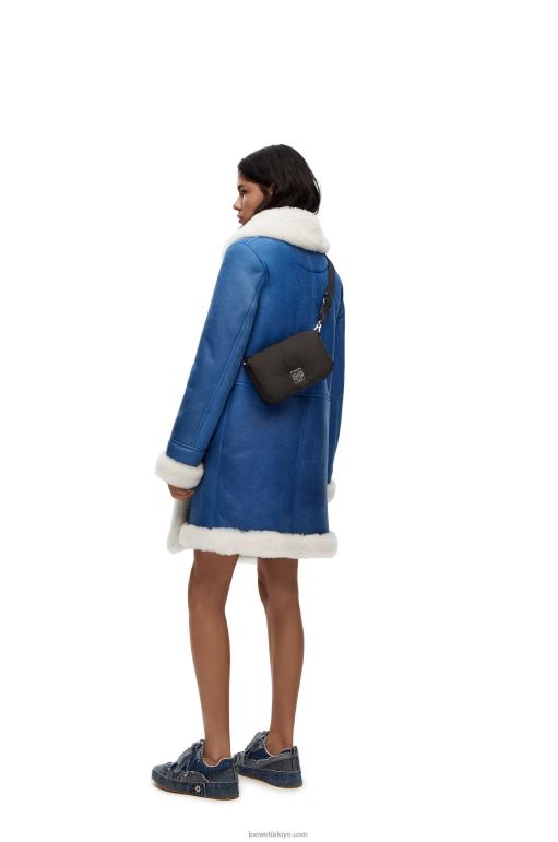 Loewe naylon mini kirpi goya çantası 02600311 kadınlar siyah