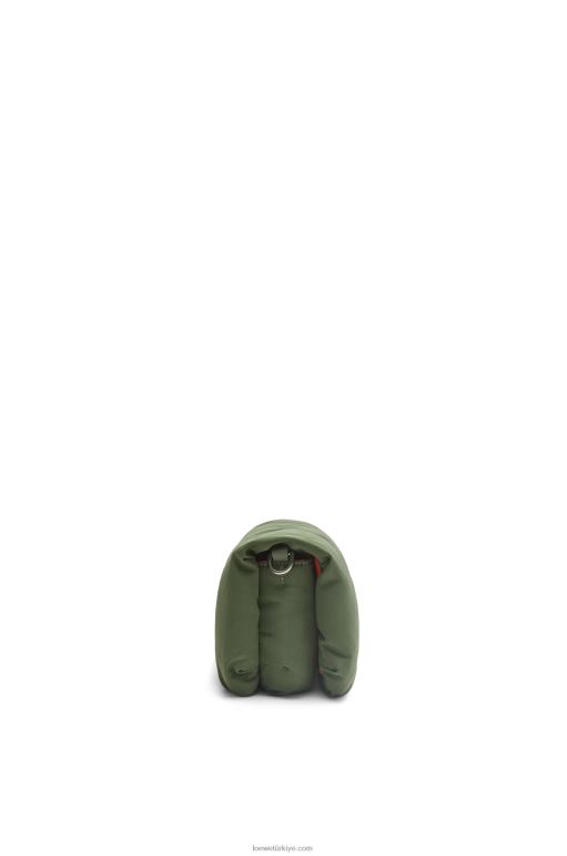Loewe naylon mini kirpi goya çantası 02600430 kadınlar eski haki