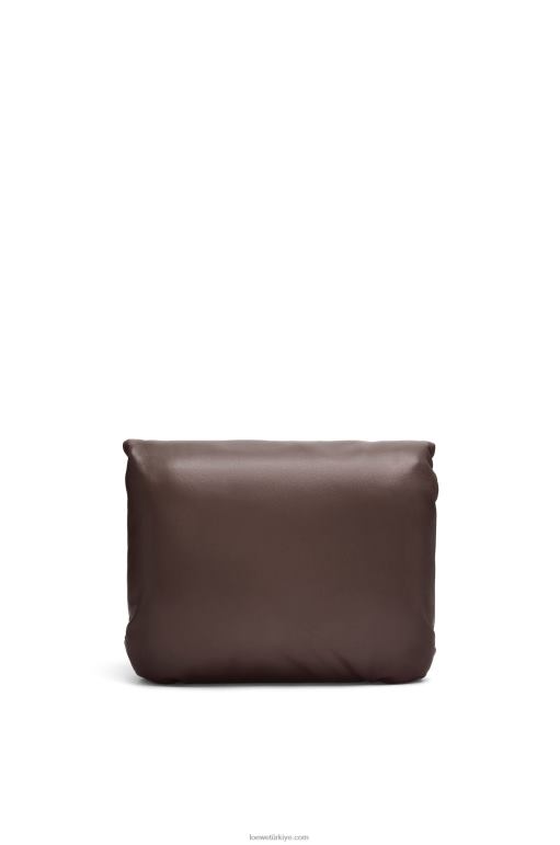 Loewe parlak napa kuzu derisinden kirpi goya çantası 02600383 kadınlar bitter çikolata