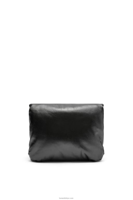 Loewe parlak napa kuzu derisinden kirpi goya çantası 02600385 kadınlar siyah