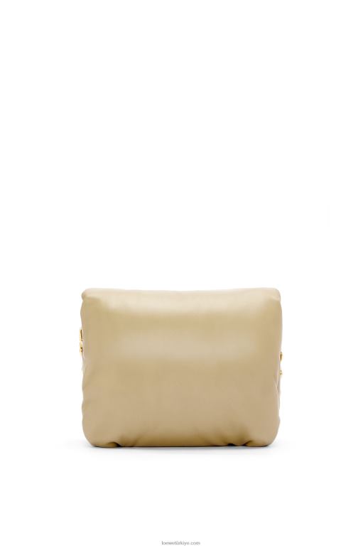 Loewe parlak napa kuzu derisinden kirpi goya çantası 02600386 kadınlar kil yeşili