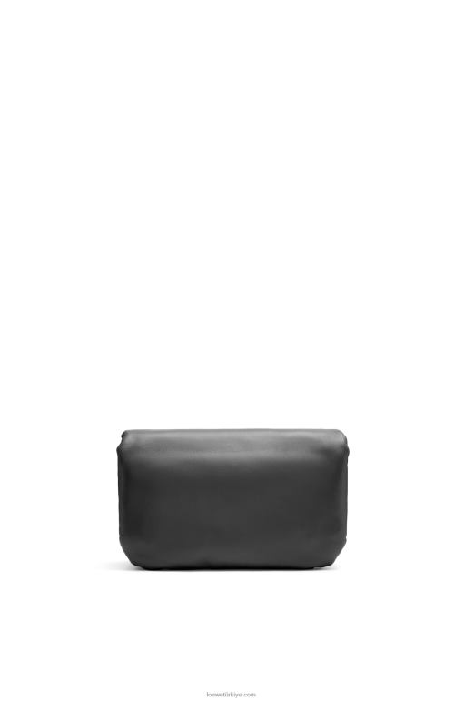 Loewe parlak napa kuzu derisinden mini kirpi goya çantası 02600413 kadınlar siyah