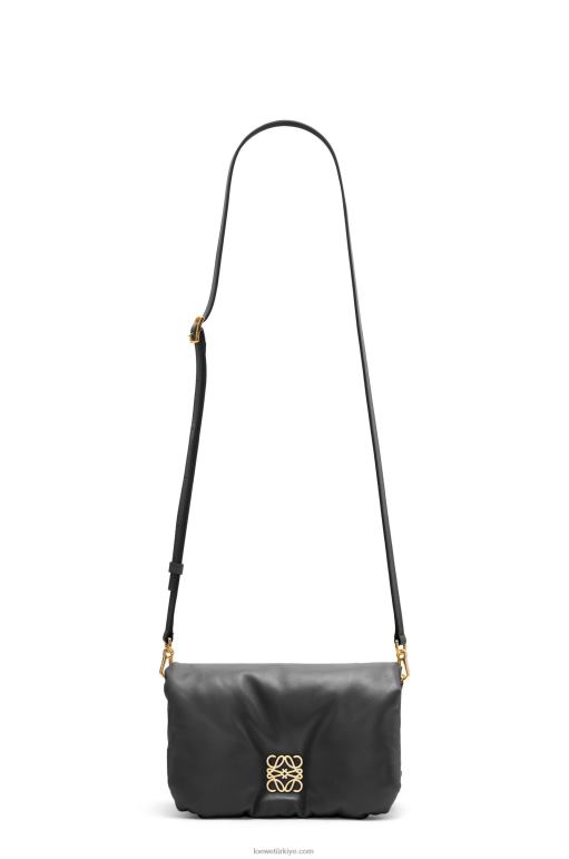 Loewe parlak napa kuzu derisinden mini kirpi goya çantası 02600413 kadınlar siyah