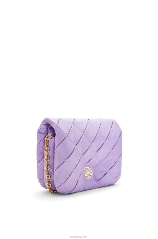 Loewe pilili parlak napa kuzu postu içinde kirpi goya 02600379 kadınlar açık leylak rengi