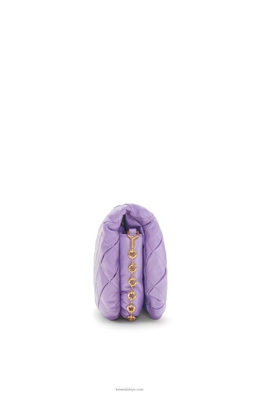 Loewe pilili parlak napa kuzu postu içinde kirpi goya 02600379 kadınlar açık leylak rengi