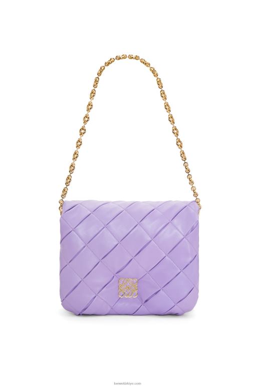 Loewe pilili parlak napa kuzu postu içinde kirpi goya 02600379 kadınlar açık leylak rengi