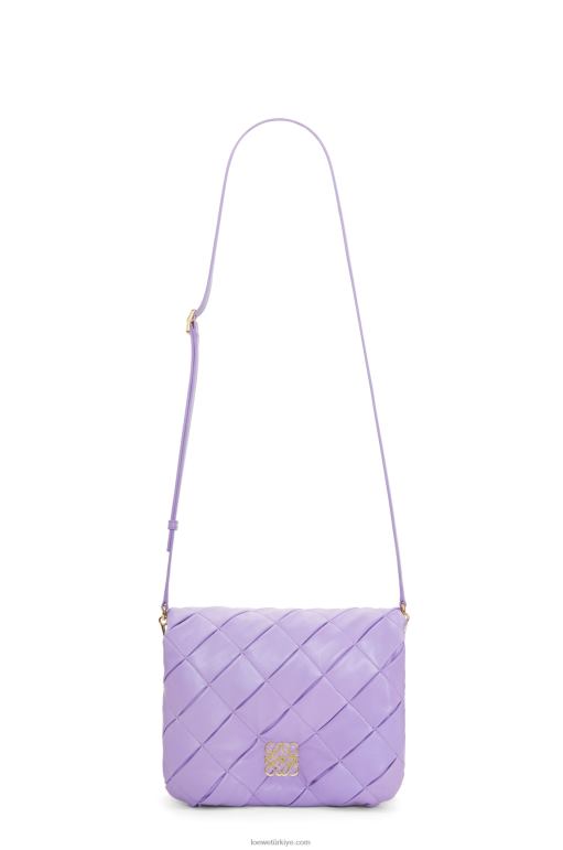 Loewe pilili parlak napa kuzu postu içinde kirpi goya 02600379 kadınlar açık leylak rengi