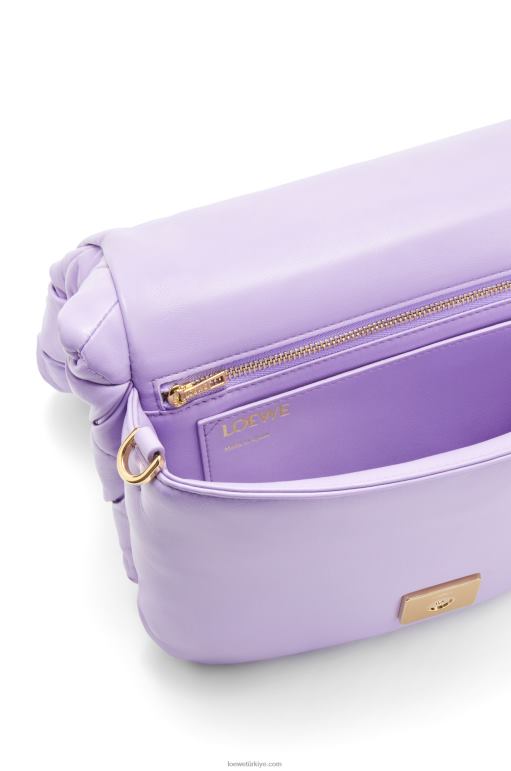 Loewe pilili parlak napa kuzu postu içinde kirpi goya 02600379 kadınlar açık leylak rengi