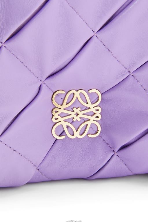 Loewe pilili parlak napa kuzu postu içinde kirpi goya 02600379 kadınlar açık leylak rengi