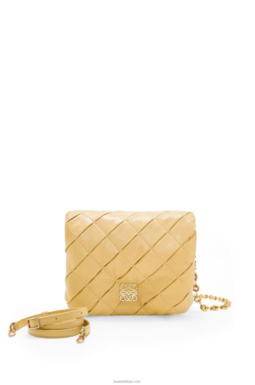 Loewe pilili parlak napa kuzu postu içinde kirpi goya 02600381 kadınlar koyu tereyağı