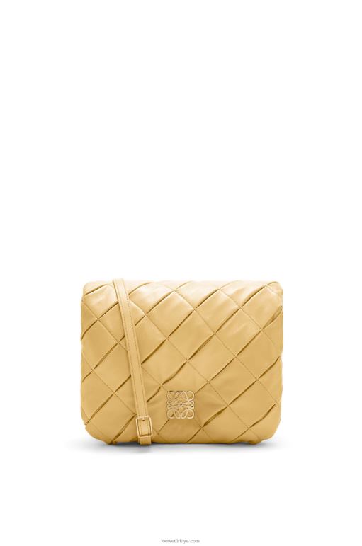 Loewe pilili parlak napa kuzu postu içinde kirpi goya 02600381 kadınlar koyu tereyağı