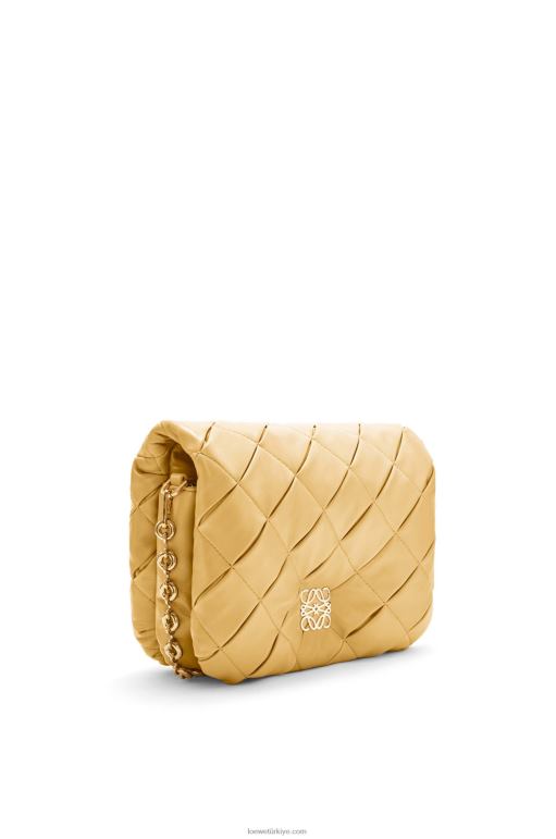 Loewe pilili parlak napa kuzu postu içinde kirpi goya 02600381 kadınlar koyu tereyağı