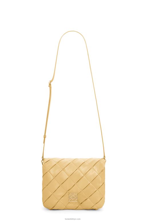 Loewe pilili parlak napa kuzu postu içinde kirpi goya 02600381 kadınlar koyu tereyağı
