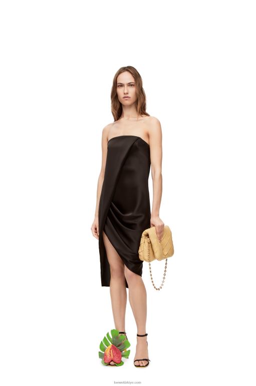 Loewe pilili parlak napa kuzu postu içinde kirpi goya 02600381 kadınlar koyu tereyağı