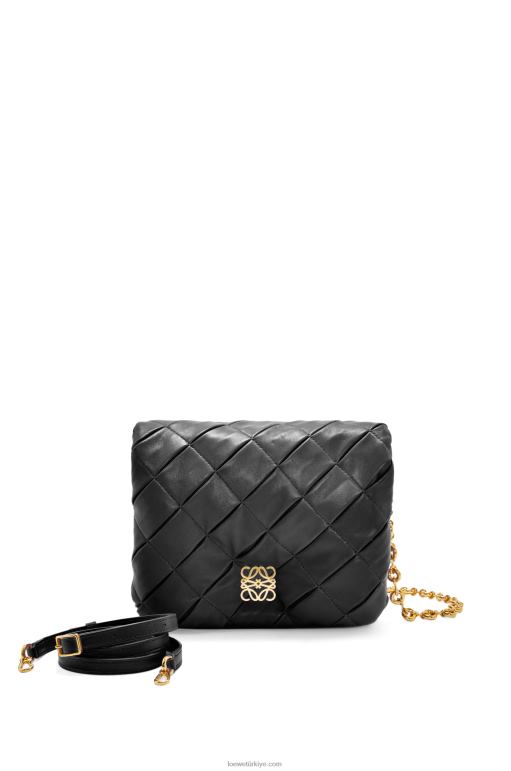 Loewe pilili parlak napa kuzu postu içinde kirpi goya 02600384 kadınlar siyah